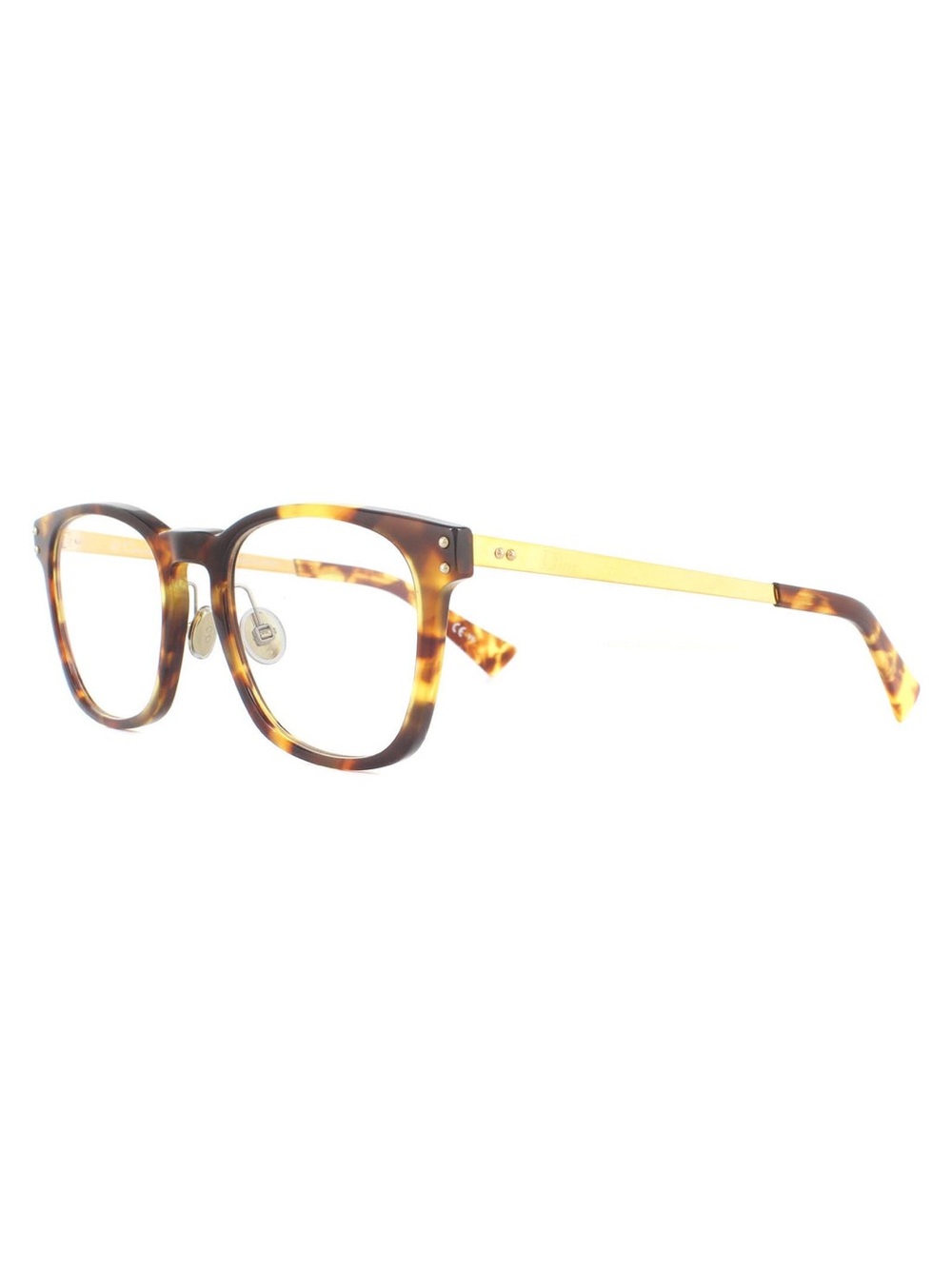 Dior Tortoiseshell and Gold Eyeglasses